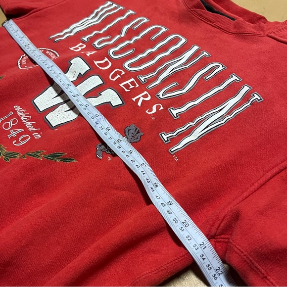 Vintage Wisconsin Badgers Gant Reverse Weave Styled Crewneck Medium - Picture 4 of 5
